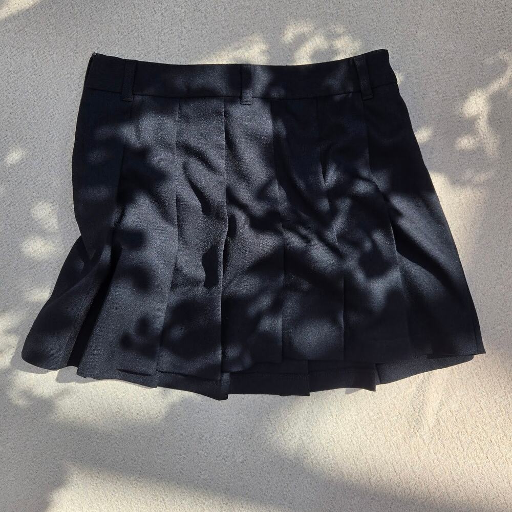 black pleated mini skort preppy size l